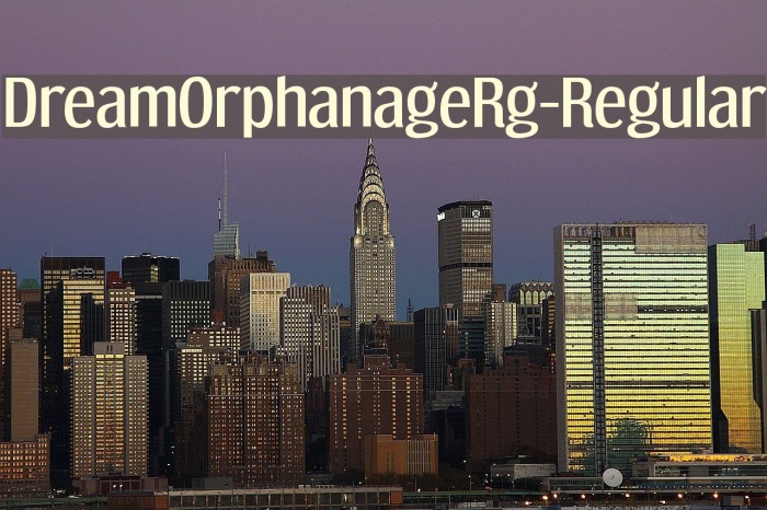 DreamOrphanageRg-Regular Font examples