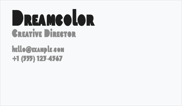 Dreamcolor Business Card