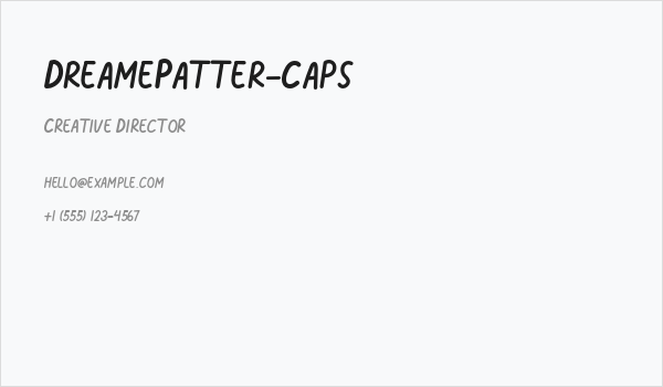 DreamePatter-Caps Business Card