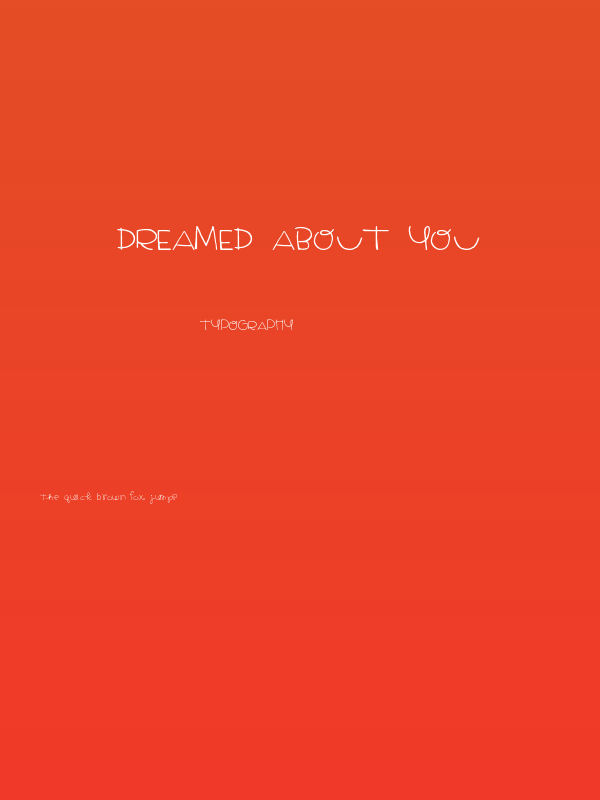 Dreamed About You Poster