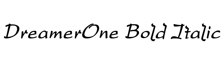 DreamerOne Bold Italic Font