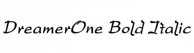 DreamerOne Bold Italic 