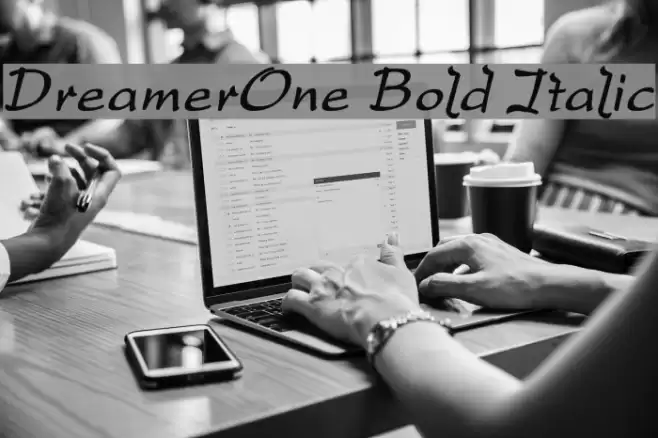 DreamerOne Bold Italic Font examples