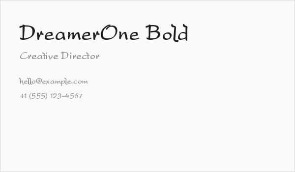 DreamerOne Bold Business Card