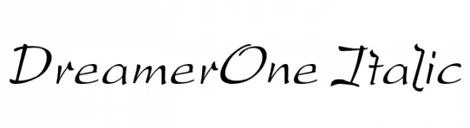 DreamerOne Italic  Frei Schriftart Herunterladen