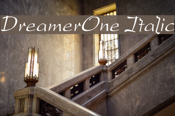 DreamerOne Italic Font examples
