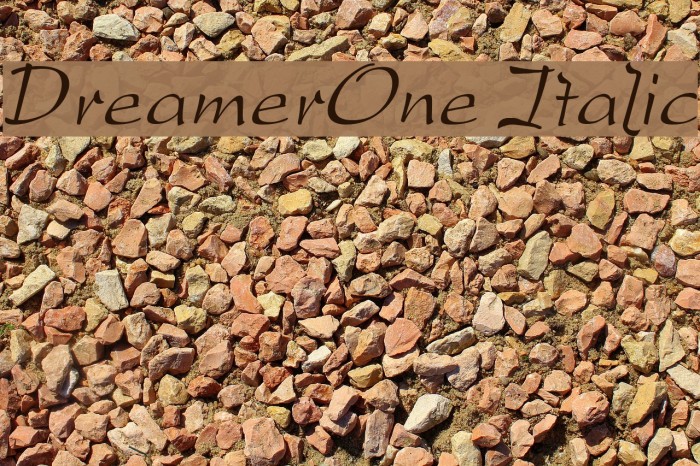 DreamerOne Italic Font examples