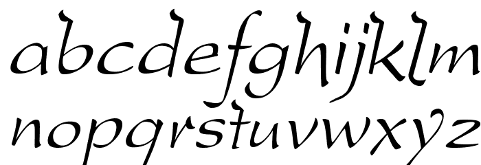 DreamerOne Italic Font LOWERCASE