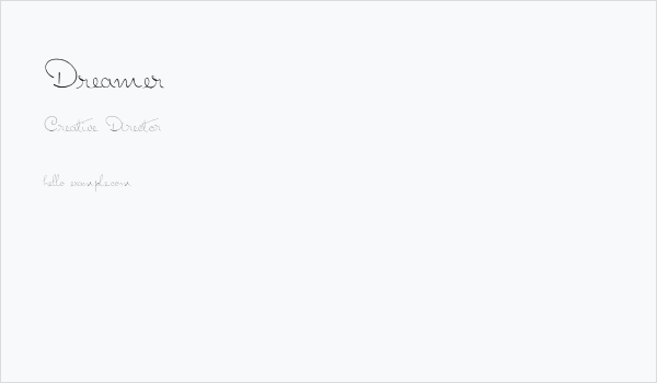 Dreamer Business Card