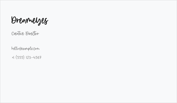 Dreameyes Business Card