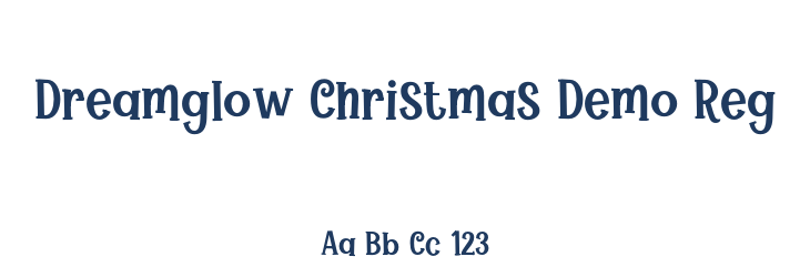 Dreamglow Christmas Demo Reg Font Preview