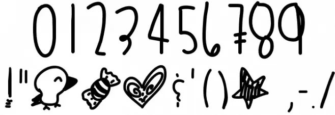 DreamieEyesInStars Font OTHER CHARS