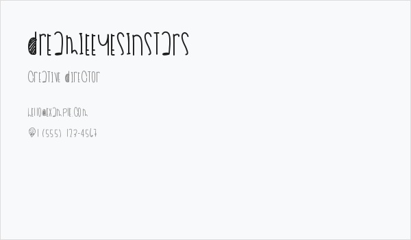 DreamieEyesInStars Business Card