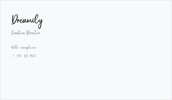 Dreamily Business Card