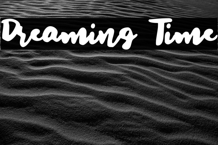 Dreaming Time Font examples
