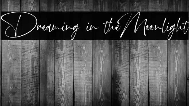 Dreaming in theMoonlight Font examples