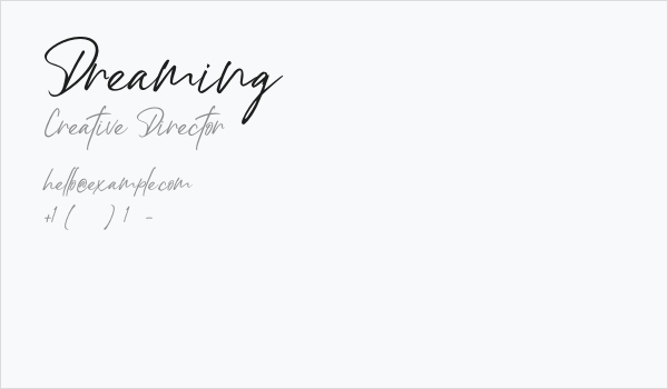 Dreaming Business Card