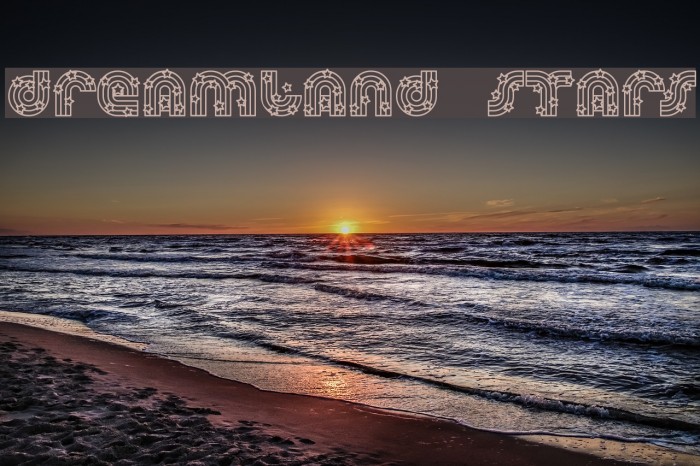 Dreamland Stars Schriftart examples