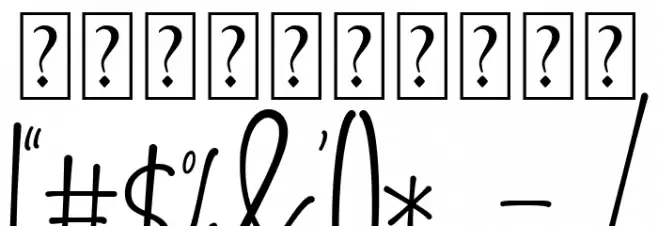 Dreamline Font OTHER CHARS