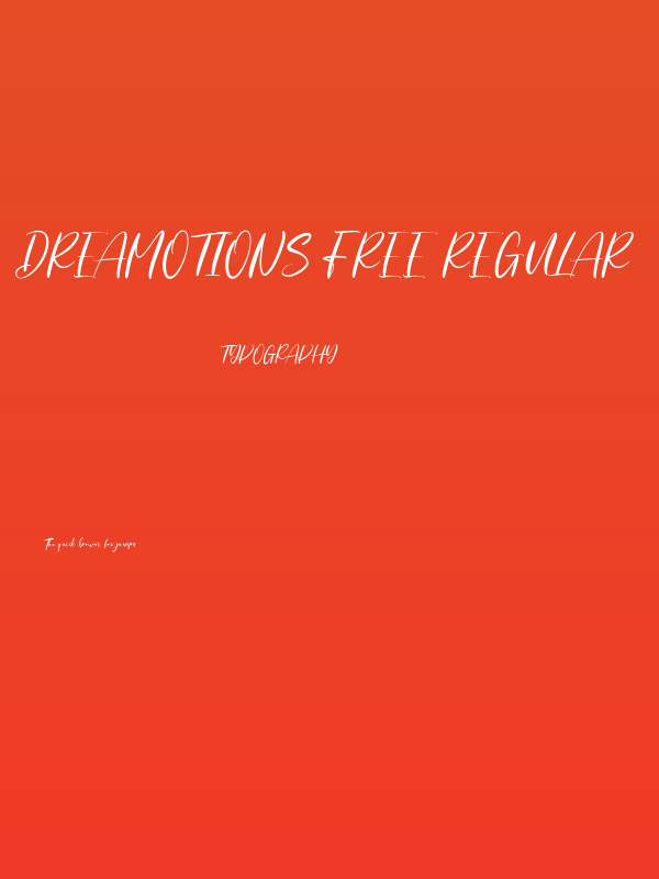 Dreamotions Free Regular Poster