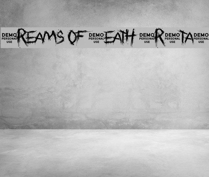 Dreams of Death Brutal Font examples