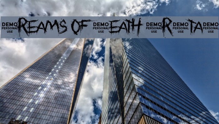 Dreams of Death Brutal Font examples