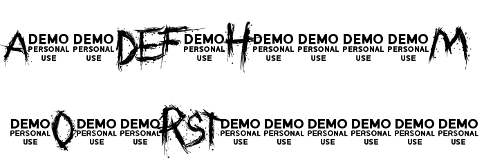 Dreams of Death Brutal Font LOWERCASE