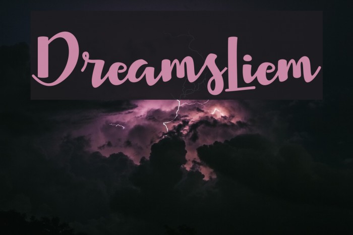DreamsLiem Font examples