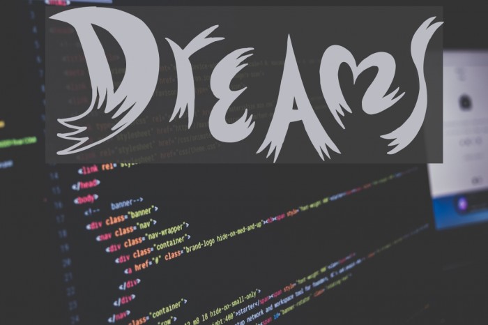 Dreams Font examples
