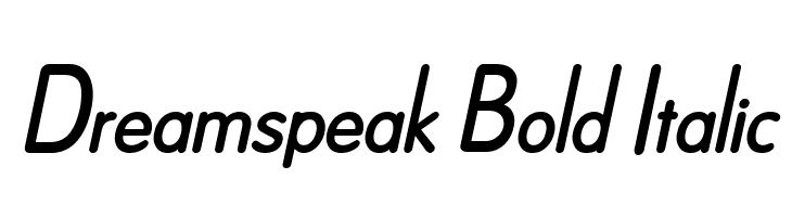 Dreamspeak Bold Italic Font