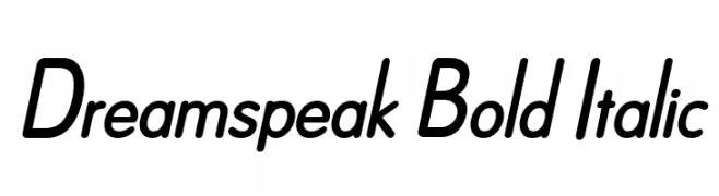 Dreamspeak Bold Italic 