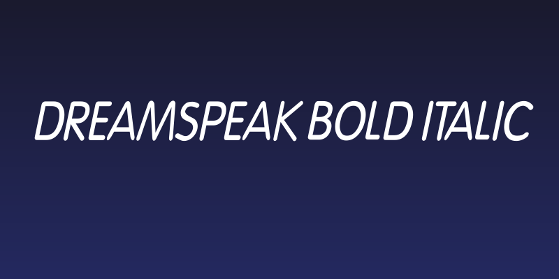 Dreamspeak Bold Italic Social Header