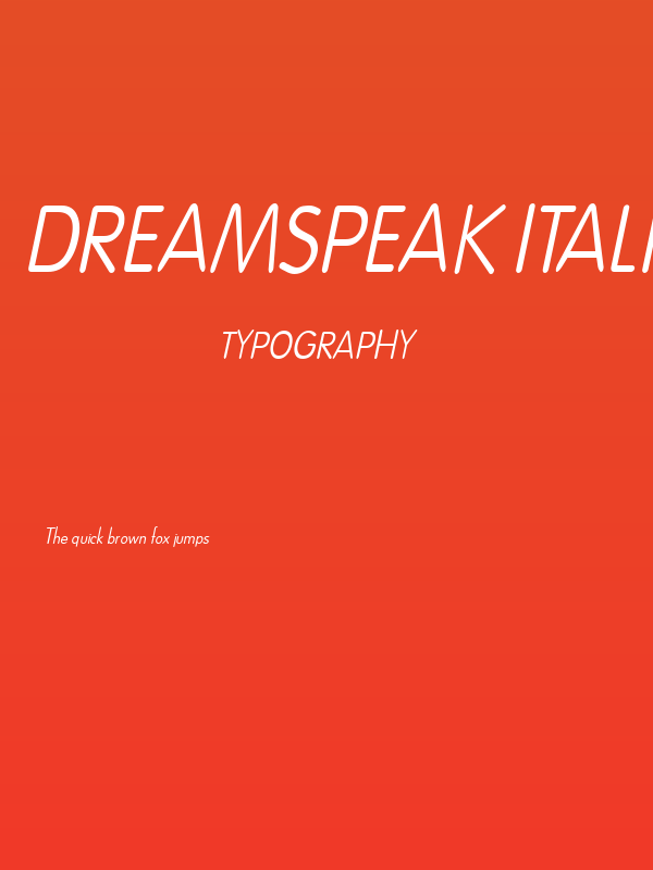 Dreamspeak Italic Poster