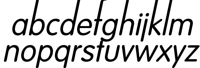 Dreamspeak Italic Font LOWERCASE