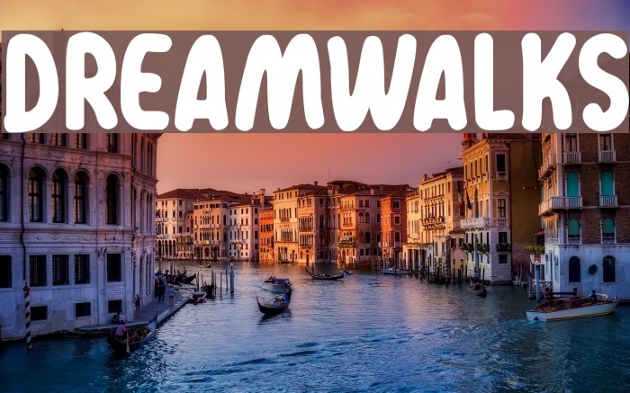 Dreamwalks Шрифта examples