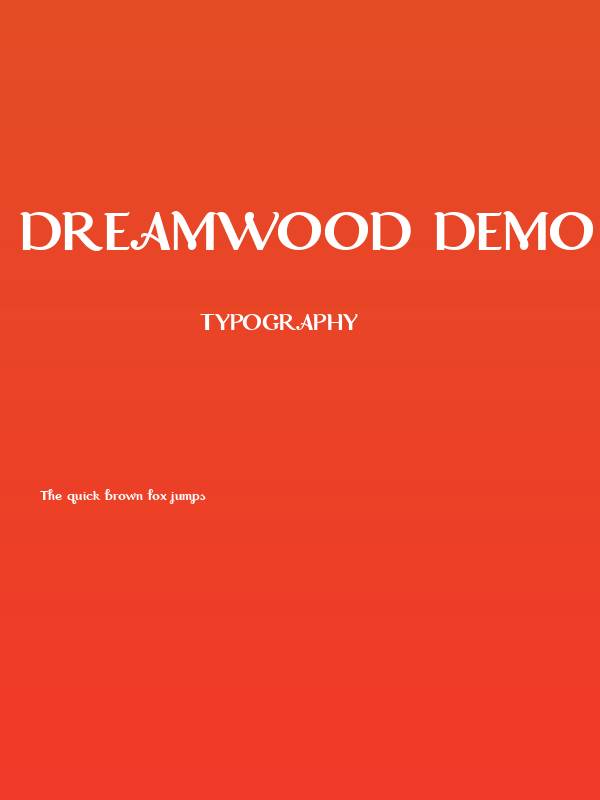 Dreamwood DEMO Regular Poster