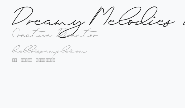 Dreamy Melodies Demo Business Card