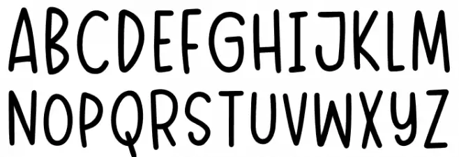 Dreamy Notes Sans Font UPPERCASE