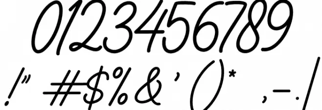 Dreamy Notes Script Font OTHER CHARS