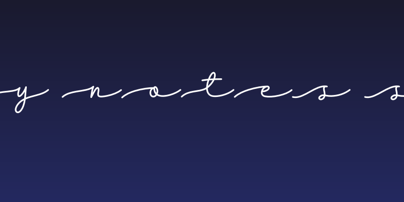 Dreamy Notes Script Social Header