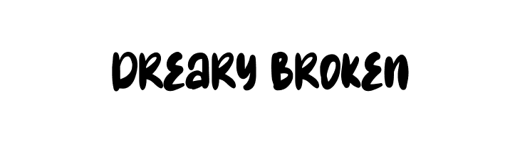 Dreary Broken  Frei Schriftart Herunterladen