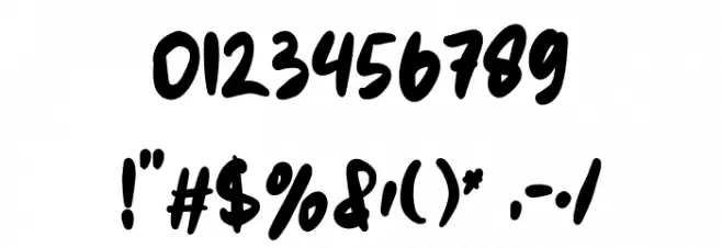 Dreary Broken Font OTHER CHARS