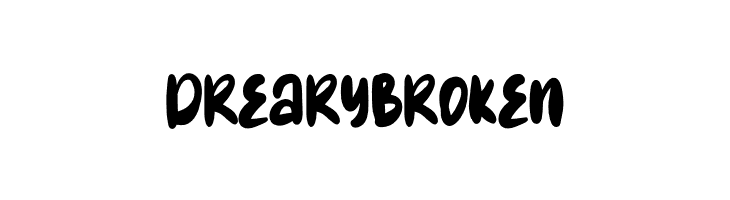 Dreary Broken  Frei Schriftart Herunterladen