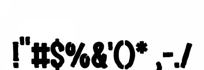 Dreary Home Font OTHER CHARS