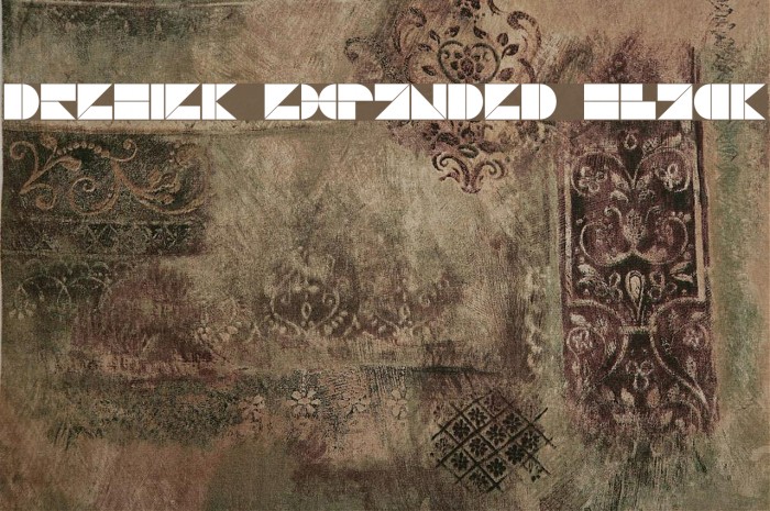 Drebiek Expanded Black Font examples