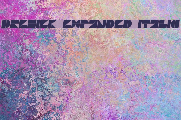 Drebiek Expanded Italic Example 1