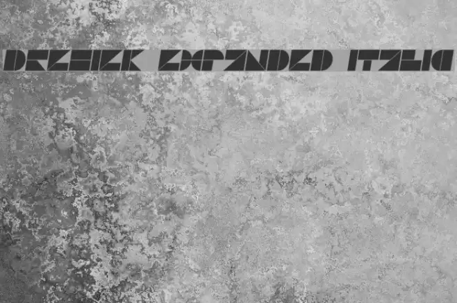 Drebiek Expanded Italic Font examples