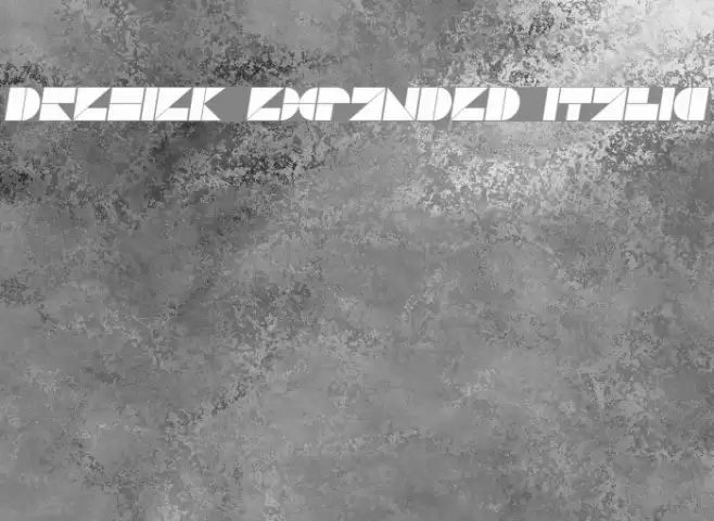 Drebiek Expanded Italic Font examples