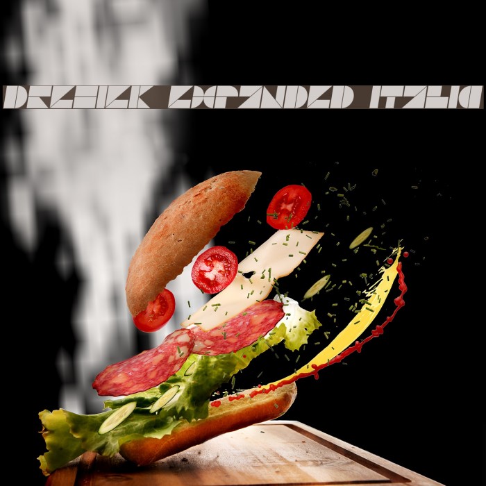 Drebiek Expanded Italic Example 3