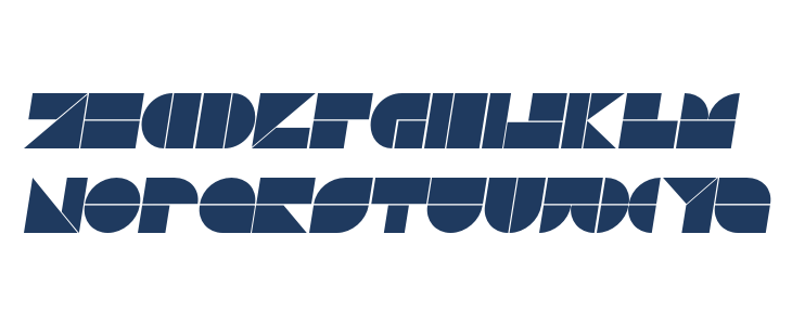 Drebiek Expanded Italic Lowercase